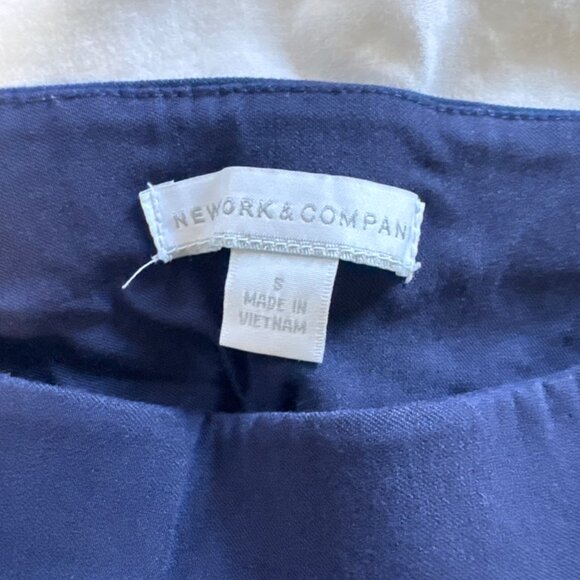 New York & Company Pull-On Stretch Ankle Pants – Navy Blue, Size S - Picture 4 of 6